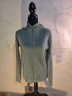 Small Olive Green Womens Hoodie Good Man Brand Lightweight